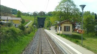 ★ 🇨🇭 Sissach  Läufelfingen  Olten Cab ride on the original line between Basel amp Olten [upl. by Hannan]