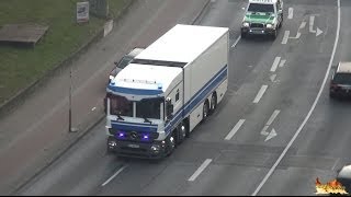 Neuer Werttransporter mit Polizei unterwegs auf der Stresemannstraße [upl. by Grogan]