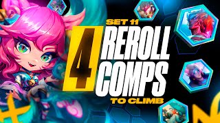 The 4 Reroll Comps Im Climbing with to Challenger This Set  TFT Set 11 Guide [upl. by Drannel]