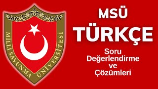 🇹🇷 MSÜ TÜRKÇE SORULARINI DEĞERLENDİRME VE CEVAPLAR 2024  DENİZ HOCA [upl. by Adnarb]