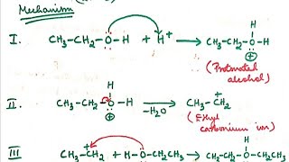 Dehydration of Alcohols to EthersConversion of Ethyl alcohol to Diethyl etherComplete mechanism [upl. by Amrac]