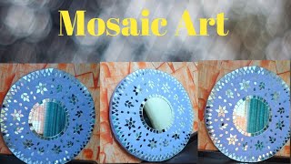 DIY mosaic artMirror design artMosaic art tutorialMosaic art for beginners Mosaic art and craft [upl. by Bledsoe]