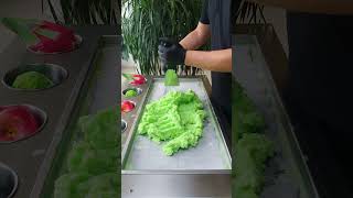 Satisfying Green Fanta ice cream shorts [upl. by Bluma]