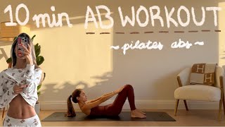 10MIN pilates ab workout  small amp narrow waist  LIDIAVMERA [upl. by Haroppizt992]