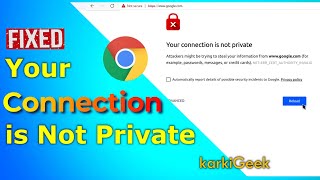 Fixed Connection is Not Private error in Google Chrome  NETERRCERTCOMMONNAMEINVALID 2021 [upl. by Malvia187]