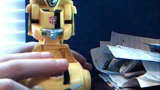 Transformers Animated Bumper Battlers Bumblebee Review [upl. by Suolevram]