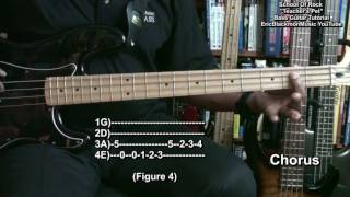 TEACHERS PET School Of Rock How To Play On Bass Guitar Lesson EricBlackmonGuitar [upl. by Lledrev579]