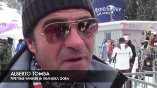 Alberto Tomba in Kranjska Gora [upl. by Obbard763]