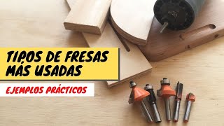 🔥 Tipos de FRESAS PARA MADERA en carpintería  EJEMPLOS DE USO [upl. by Gnilrits]