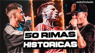 50 RIMAS que MARCARON la HISTORIA en batallas  Subtitulado [upl. by Lucas]