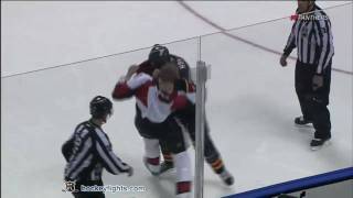 Francis Lessard vs Darcy Hordichuk Mar 31 2011 [upl. by Erdnassac]