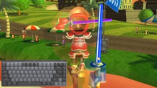 Reaching Level 0  2500 in Wii Sports Resort Swordplay Duel  All Stamps All Fights On Keyboard [upl. by Ailime]