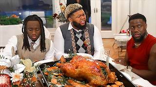 Thanksgiving Dinner With Kevin Hart amp Druski [upl. by Initsed402]