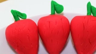 How to Make Play Doh Strawberries [upl. by Ogden]