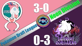 Pokémon Draft League  Detroit Zoroarks VS Sydney Sylveons  S7 W4 Neon Div [upl. by Orimisac]