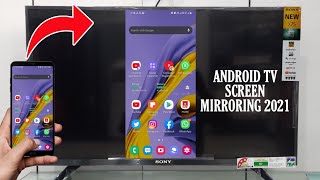 How To Screen Mirroring On Sony Android Tv 2021  Sony 43X75 And 50X75 Android Tv Screen Mirroring [upl. by Leanahtan739]