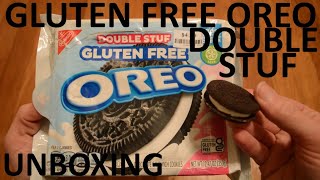 Unboxing Oreo Gluten Free Double Stuf Chocolate Sandwich Cookies [upl. by Aeli]