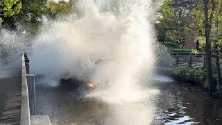 Rufford Ford FLOOD  part 127 with a very unhappy driver [upl. by Ettenwahs266]