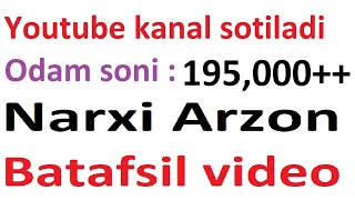 N89371 YOUTUBE KANAL SOTILADI 2023 PULATOV DILMUROD internetda pul ishlash youtube prosmotr kopayt [upl. by Yelnikcm]