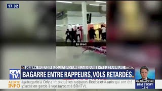 Bagarre de Booba et Kaaris à Orly quotLes gens étaient paniquésquot raconte un passager [upl. by Gracye]