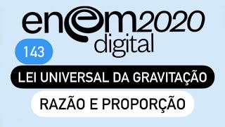 ENEM 2020 Digital  Lei Universal de Gravitação [upl. by Adlig]