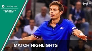 Mahut Plays a Shot From the Stands  Davis Cup  ITF [upl. by Ireland]