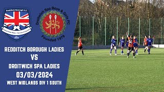 Borough Ladies  Redditch Borough vs Droitwich Spa Ladies [upl. by Morna]