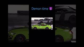 Demon 170 vs gt500 mopar mustang ford youtubeshorts yt [upl. by Robinia328]