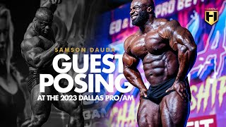 Samson Dauda Guest Posing at the 2023 Dallas PROAM  HOSSTILE [upl. by Llekcor217]