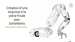 Création dune esquisse à la pièce finale avec SolidWorks [upl. by Mord459]