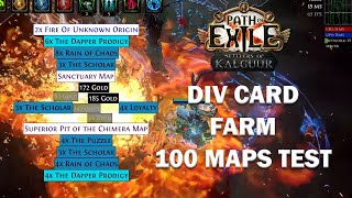 Poe 3 25  Divination card faming with abyss 100 Map test [upl. by Obrien521]