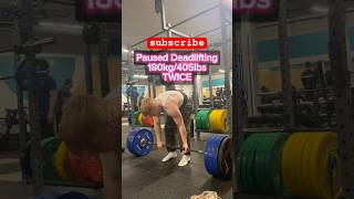 180kg paused deadlift 💀 [upl. by Aitercul]