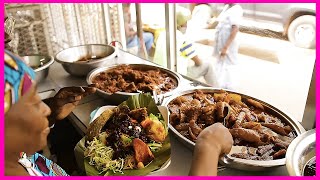 AFRICAN STREET FOOD IN MADINA  The best quotWaakyequot rice and bean with Cow skin and meat [upl. by Noedig619]