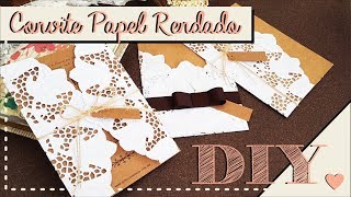 Como fazer Convite de Casamento com Papel Rendado DIY  Faça você mesmo  Tutoriais casamento [upl. by Arielle]