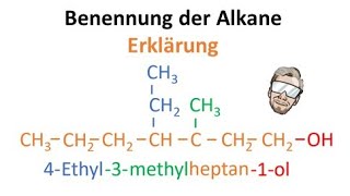 Benennung der Alkane nach IUPAC Nomenklatur  Chemie Endlich Verstehen [upl. by Tollman]