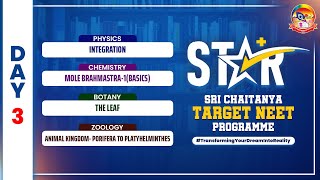 Day 3  STAR  Sri Chaitanya TARGET NEET Program  NEETPreparation srichaitanyagosala [upl. by Wie]