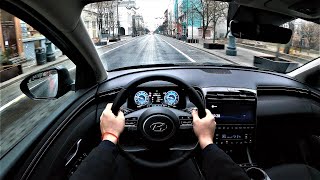 2021 Hyundai Tucson Premium 16 TGDI 150hp 48V MildHybrid  POV Test Drive fuel consumption [upl. by Ivets]