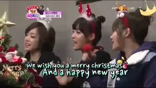 TARA Sings Christmas Songs Hyomin Santa amp Eunjung Qri Birthday Party Eng Sub xmas carols [upl. by Kutzenco]