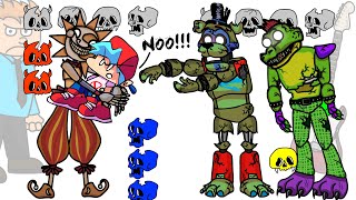 FNF Boyfriend vs Zombies FNaFSB Characters Friday Night Funkin  FNaF Animation [upl. by Yhpos]