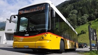 Mit dem Bus durch die Berge  Schweizer Postbus auf der Bristenstrasse und Alpenblick [upl. by Llesirg]