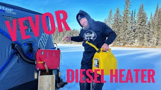 Vevor Diesel Heater for Ice Fishing and Winter Camping  making the switch from propane [upl. by Anahsak]