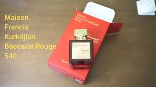 Maison Francis Kurkdjian  Baccarat Rouge 540 Extrait de Parfum  Unboxing [upl. by Cicenia]