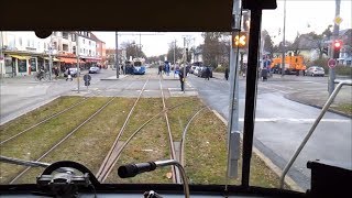 Straßenbahn München  Führerstandmitfahrt im PWagen HD [upl. by Anirav]