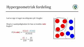 STATISTIK OG SANDSYNLIGHED  Hypergeometrisk fordeling [upl. by Joliet]