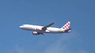 Volotea Airbus A320200 approaching Turin Caselle Airport from Alghero Fertilia Airport [upl. by Gean]