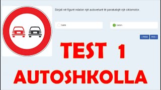 Test 1  Autoshkolla 2024  40 pyetje SakteGabim [upl. by Hseyaj]