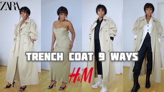 STYLING HampM TRENCH COAT  9 DIFFERENT OUTFITS STYLED WITH ZARA amp HampM I Sophia Ebrahim [upl. by Azaria]