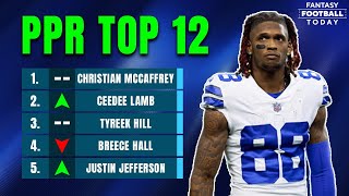 2024 Fantasy Rankings Top 12 Players in PPR Leagues  2024 Fantasy Football Advice [upl. by Ellerehc]