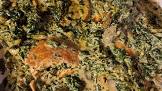 Creamy Salmon With Spinach [upl. by Aidnic656]