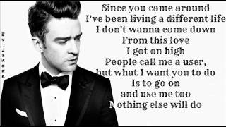 Justin Timberlake  Pusher Love Girl  Lyrics On Screen  2013  The 20  20 Experience [upl. by Hsitirb]